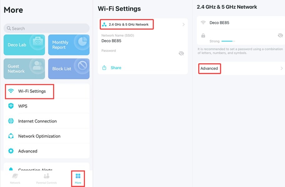 Adjust TP-Link Deco Wi-Fi Channels and Channel Width in the App