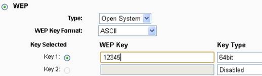 Secure the wireless as WEP